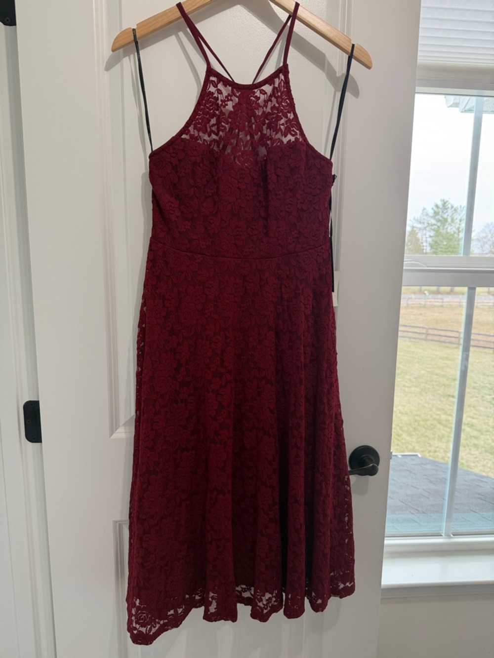 NWT! Medium Lulus Kingdom Burgundy Dress.